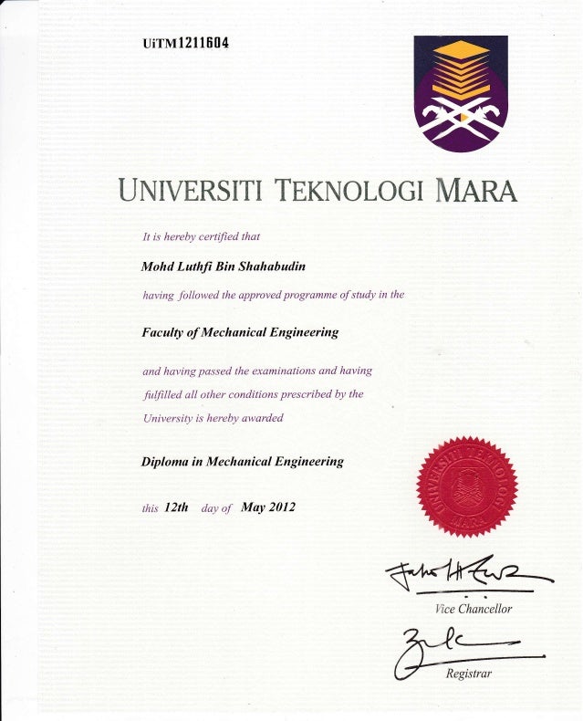 deploma certificate