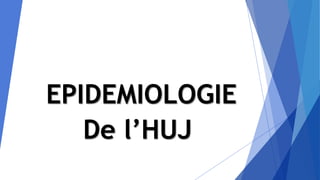 EPIDEMIOLOGIE
De l’HUJ
 