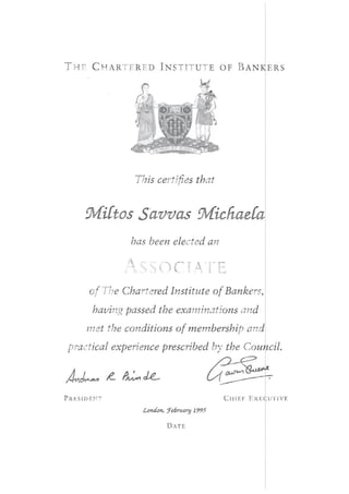 Associate Chartered Institute of Bankers