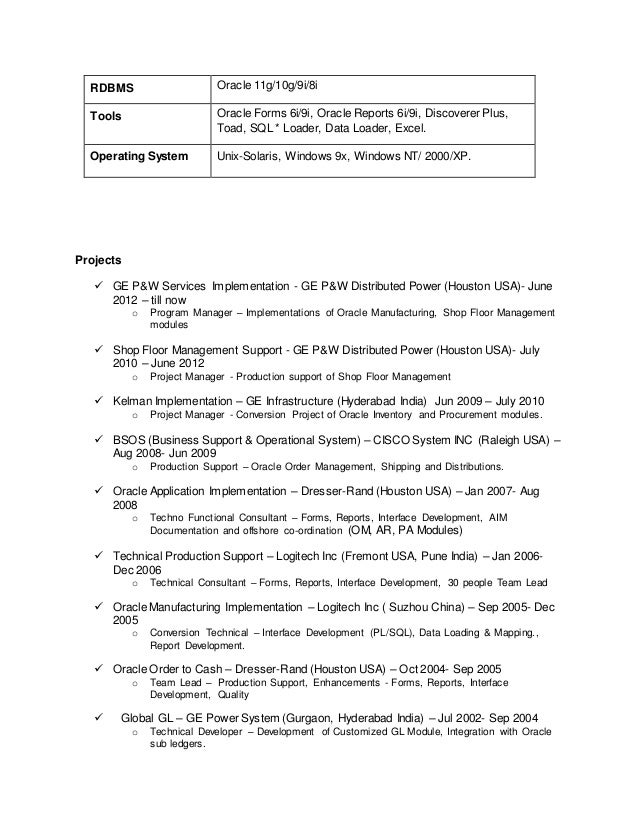 order management resumes