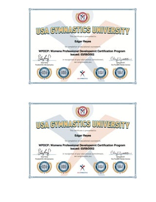Gymnastics certificates pdf 