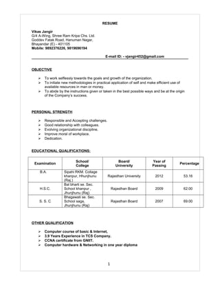 Vikas Resume | DOC