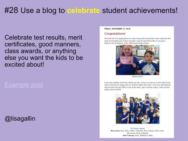 64 interesting ideas for class blog posts