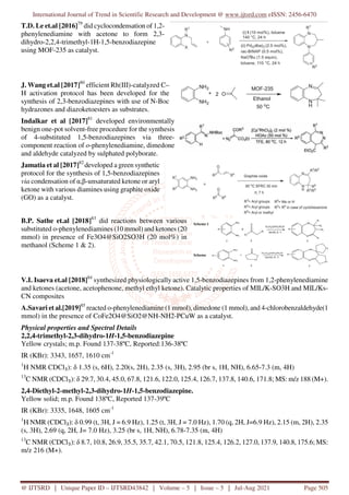 Synthesis of 1,5 Benzodiazepines A Review | PDF
