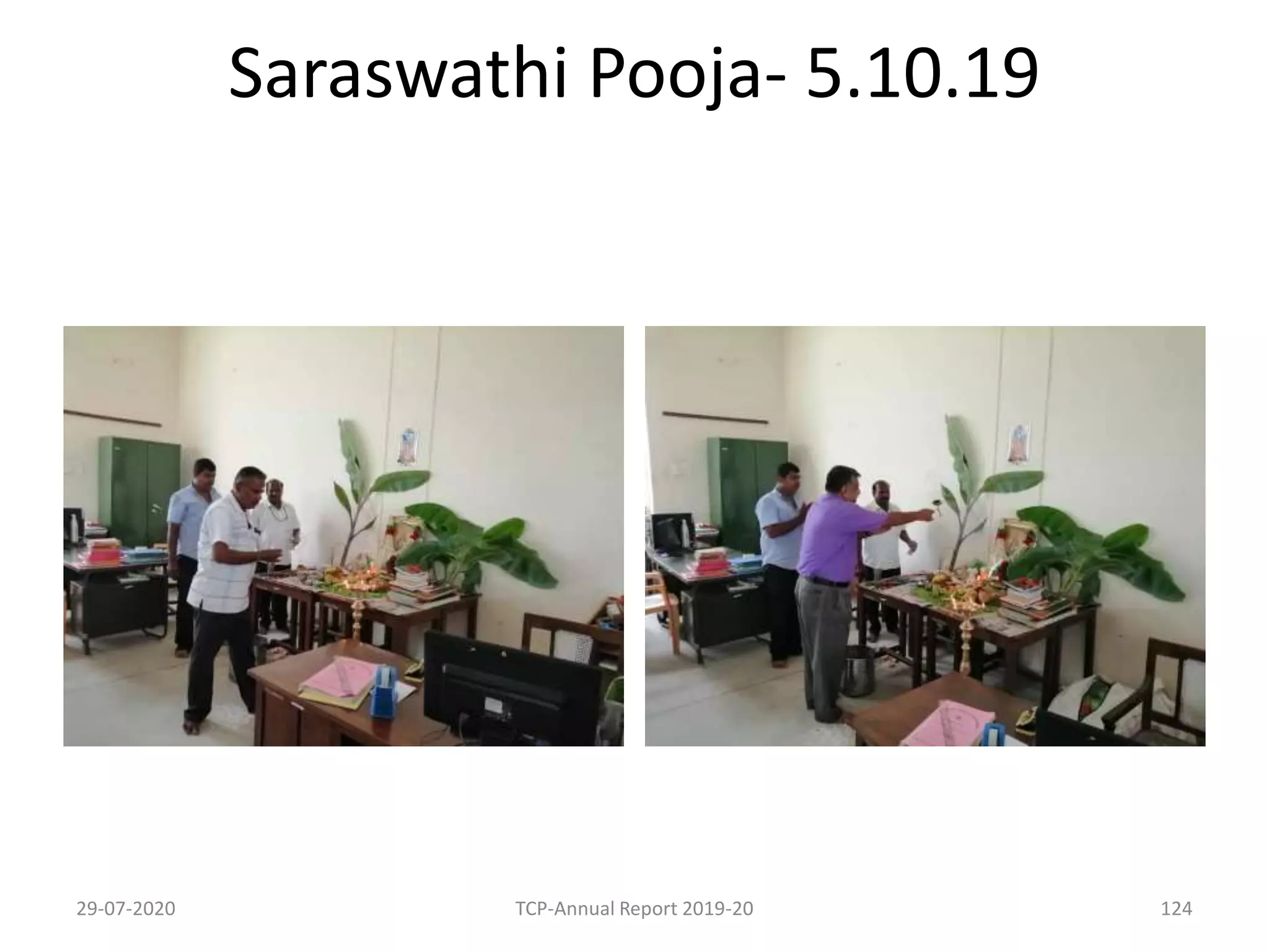 Saraswathi Pooja- 5.10.19
29-07-2020 TCP-Annual Report 2019-20 124
 