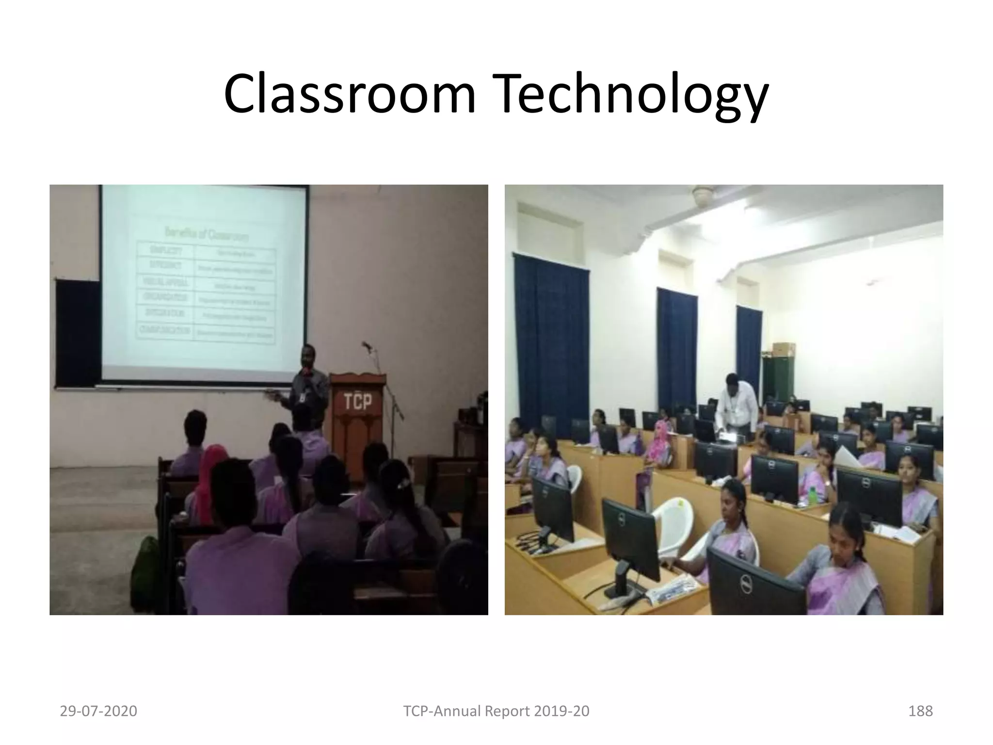 Classroom Technology
29-07-2020 TCP-Annual Report 2019-20 188
 