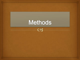 Methods | PPT