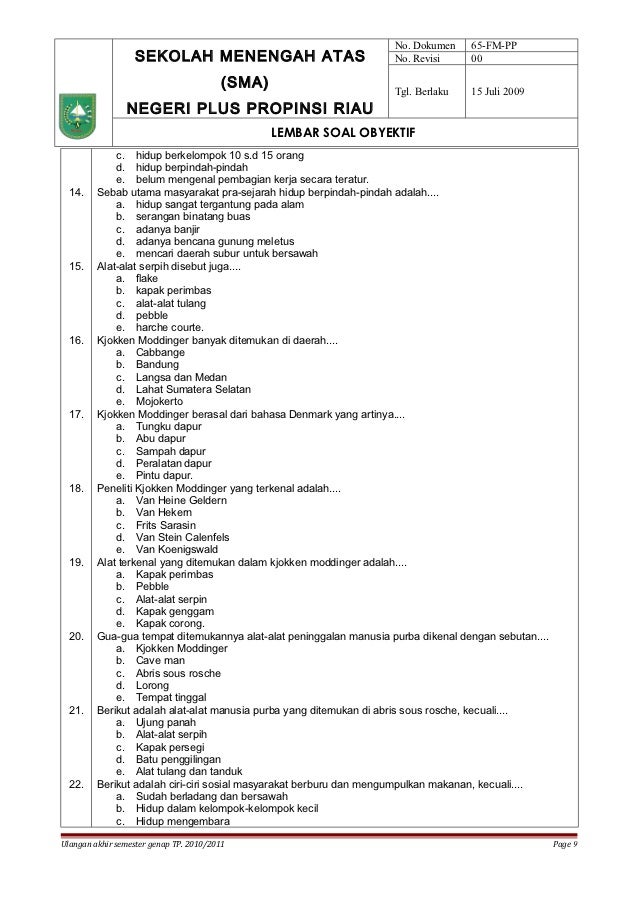 Viral Soal Obyektif pola soal pilihan ganda penilaian pembelajaran Viral Soal Obyektif