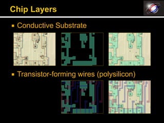    Conductive Substrate




   Transistor-forming wires (polysilicon)
 