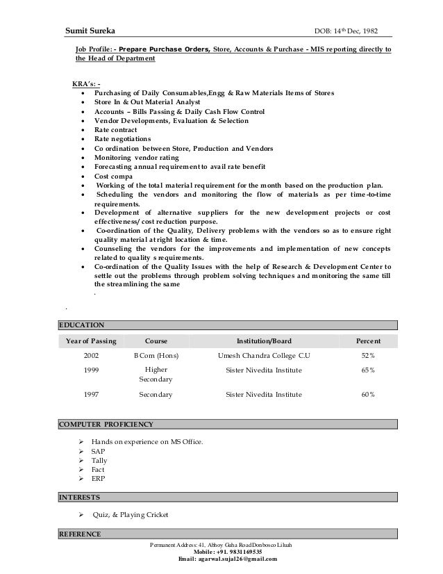 Purchase engg resume Purchase engg resume