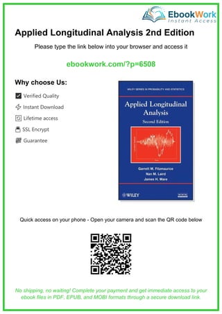 Comprehensive Guide to Applied Longitudinal Analysis Methods | PDF