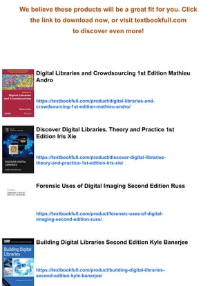 Digital libraries : interoperability and uses 1st Edition Papy | PDF