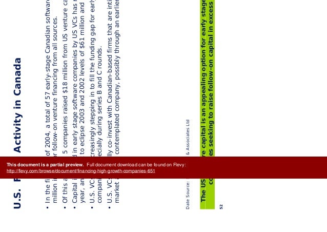 Financing High Growth Companies