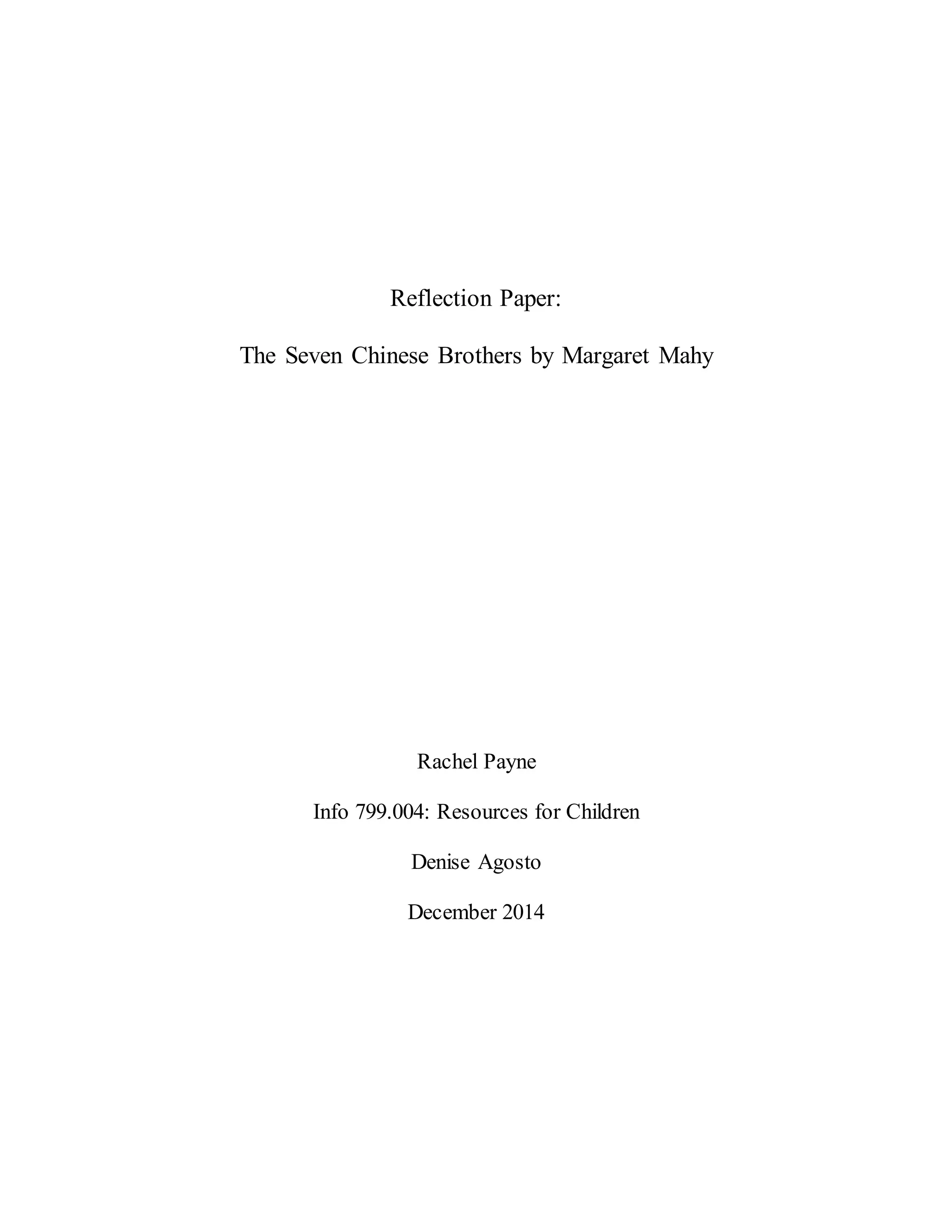 Reflection Paper | DOCX