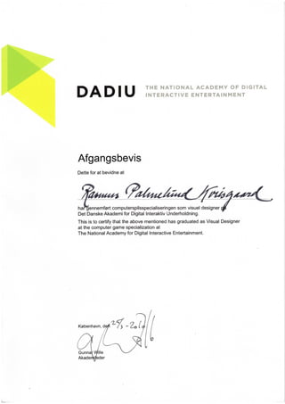 DADIU diploma danish and english edition