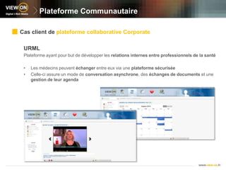 Notre Plateforme CommunautaireRecherche d’informationsDe documents, photo ou vidéoDe personnes : des experts sur un sujet, des personnes ayant déjà traité une certaine problématique, l’employé d’un service donné, etc.D’événements ou d’actualitésA l’aide de la barre de rechercheou  une recherche avancéeVotre Marque