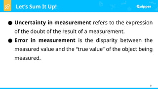 Understanding Errors in Measurements: Accuracy, Precision, and ...