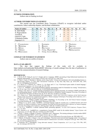 Mercer Classification System MedicalBERT: enhancing biomedical natural language processing using ...