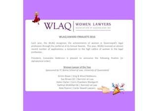 WLAQ finalist