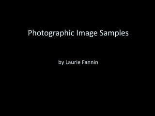 Photographic Image Samples
by Laurie Fannin
 