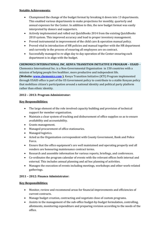 GIDEON KIPROP KERICH C.V