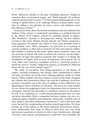 Corruption, Empire and Colonialism in the Modern Era: A Global ...