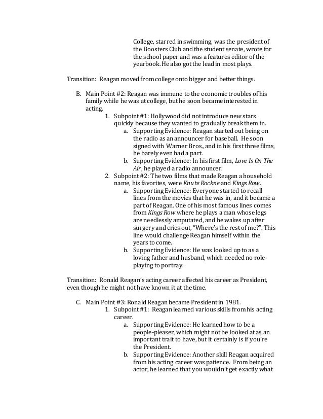 Ronald reagan essay outline 06 image