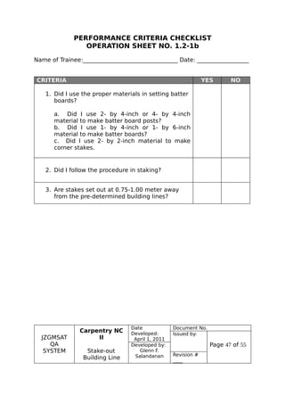Staking Sheets.pdf COMPETENCY BASED LEARNING MATERIALS CARPENTRY-staking-out-building ...