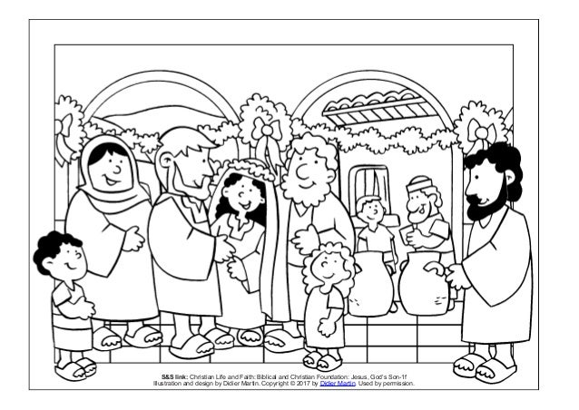 Download Coloring page- Meals with jesus: The miracle at cana