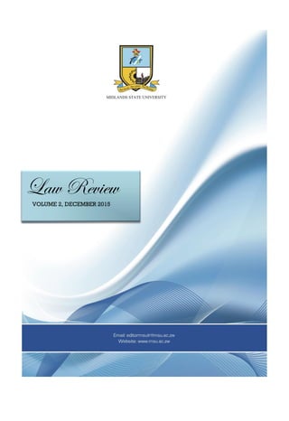 Law Review
VOLUME 2, DECEMBER 2015
 