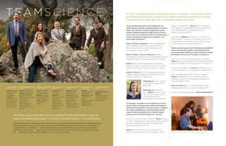 S CI EN CE
6 7
Dean Radin, PhD
Chief Scientist
Expertise:
Psychology, physics,
consciousness
Affiliations: Co-Editor
in Chief, Explore
Journal
Focus: Parapsychology,
extended human
capacities, mind-
matter interactions
Cassandra Vieten, PhD
President & CEO
Expertise: Psychology,
clinical psychology,
mind-body medicine
Affiliations: California
Pacific Medical Center
Research Institute
Focus: Transformative
experiences and
practices
Garret Yount, PhD
Scientist
Expertise: Molecular
neurobiology
and genetics
Affiliations:
University of California
San Francisco,
California Pacific
Medical Center
Research Institute
Focus: Consciousness
effects on gene
expression
Julia Mossbridge, PhD
Scientist
(pictured at right)
Expertise: Neuroscience
Affiliations:
Northwestern University
Focus: Consciousness,
technology, perception
of time and space
Arnaud Delorme, PhD
Scientist
Expertise: Cognitive
neuroscience, EEG
signal recording
Affiliations: University
of California San Diego,
National Centre for
Scientific Research,
Toulouse, France
Focus: Consciousness
and brain function,
meditation, mediumship
Helané Wahbeh, ND, MCR
Scientist
Expertise: Naturopathic
medicine, clinical research
Affiliations: Department
of Neurology, Oregon
Health & Science University,
Portland Veterans
Administration
Medical Center
Focus: Shamanic and
mindfulness-based
interventions, channeling
research
Loren Carpenter
Visiting Scholar
Expertise: Computer
science, software
engineering,
visual effects
Affiliations:
Co-founder of Pixar
Animation Studios
Focus: Developing
new methods to
measure and study
consciousness
In 2015, our team published over twenty papers in physics, neuroscience, health
and healing, psychology and education demonstrating the relevance of noetic
experience to our everyday lives. Highlighted papers are below.
IONS has assembled the world’s LARGEST multidisciplinary team of
expert scientists dedicated to studying frontier topics in consciousness.
The IONS Science Team now includes seven staff scientists and six international research fellows representing disciplines
from genetics to neuroscience, psychology to physics and computer engineering to clinical research. Our strategy is
comprehensive and coordinated: 1) be the advance guard in conducting rigorous, impeccable science at the further
reaches of human potential, 2) make it more possible for other teams and young scientists to study these topics too,
and 3) apply what we learn to enhance people’s lives and care for our planet.
Chief Scientist Dean Radin and the IONS team are
world-renowned experts in parapsychology, sometimes
called “psi” research. Studies throughout the world
employ methods pioneered at IONS, and we remain a
go-to source for trustworthy research on frontier topics
such as precognition, extrasensory perception, and
mind-matter interactions.
Radin D, Michel L & Delorme A (2015). Reassessment
of an independent verification of psychophysical
interactions with a double-slit interference pattern.
Physics Essays, 28 (4), 415-416.
Radin D, Michel L, Pierce A & Delorme A (2015).
Psychophysical interactions with a single-photon double-
slit optical system. Quantum Biosystems, 6 (1), 82-98.
Radin D (2015). Psychophysiology and anomalous
cognition (chapter). Extrasensory Perception: Support,
Skepticism and Science (Santa Barbara, CA: Praeger).
Radin D & Pierce A (2015). Psi and psychophysiology
(chapter). Parapsychology: A Handbook for the 21st
Century. (Jefferson, NC: McFarland).
Mossbridge JA. 2015. Time and
the Unconscious Mind. arXiv:
1503.01368.
Mossbridge JA, Tressoldi P,
Utts J, Radin D, Ives JA, Jonas,
WB. 2015. But we did see this
coming: Response to D.
Schwartzkopf. arXiv:1501.03179.
For decades, long before it was accepted in the main-
stream, IONS has advanced the science of meditation
and mind-body medicine. This kind of work is changing
our system of healthcare to one that utilizes the full
range of healing modalities and is oriented toward
whole-person well-being—body, mind, and spirit.
Shapiro S., Lyons KE, Miller RC, Butler B, Vieten C, Zelazo
PD (2015). Contemplation in the classroom: A new direction
for improving childhood education. Education and
Psychology Review, 27 (1): 1-30.
Radin D (2015). Meditation and the nonlocal mind.
Explore: The Journal of Science and Healing, 1: 82-84.
Siegel J, Iida H, Rachlin K, Yount G (2015). Expressive
arts therapy with hospitalized children: A pilot study of
co-creating healing sock creatures. ©Journal of
Pediatric Nursing, 31(1):92-8.
Neuendorf R, Wahbeh H, Chamine I, Yu J, Hutchison K,
Oken BS (2015). The effects of mind-body interventions
on sleep quality: A systematic review. Evidence-Based
Complementary and Alternative Medicine.
The four papers below are from the special issue Biofield
Science and Healing: Towards a Transdisciplinary Ap-
proach (November 2015) from Global Advances in Health
and Medicine. Access all of the papers at: www.chi.is
Jain S, Ives J, Jonas W, Hammerschlag R, Muehsam D,
Vieten C, Vicario D, Chopra D King RP, Guarneri E. Biofield
science and healing: An emerging frontier in medicine, 5-7.
Gronowicz G, Bengston W, Yount G. Challenges for pre-
clinical investigations of human biofield modalities, 52-57.
Jain S, Hammerschlag R, Mills P, Cohen L, Krieger R,
Vieten C, Lutgendorf S. Clinical studies of biofield
therapies: summary, methodological challenges, and
recommendations, 58-66.
Radin D, Schlitz M, Baur C. Distant healing intention
therapies: An overview of the scientific evidence, 67-71.
To see all of our publications, go to: noetic.org/publications
Dean Radin and team conduct an experiment in the IONS research lab.
 