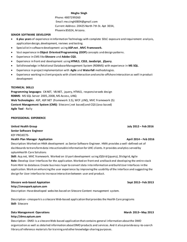 Megha Singh Resume PDF - Megha Singh Resume 1 638 