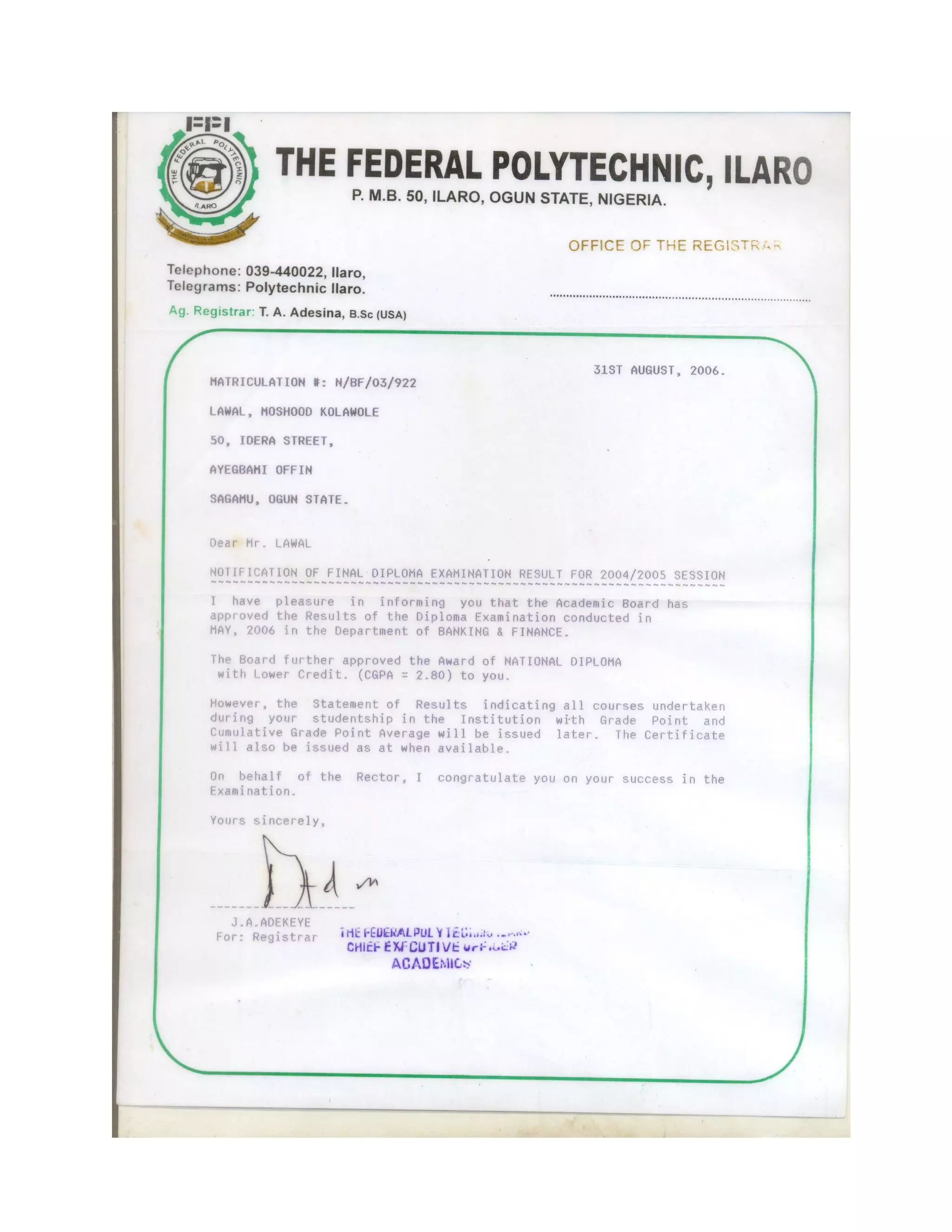 NATIONAL DIPLOMA APPLICATION FORM visual data 6