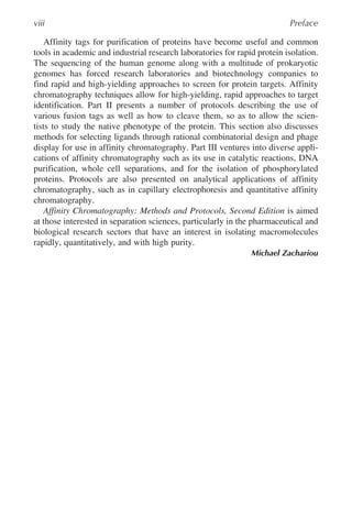 Affinity Chromatography Methods and Protocols 2nd Edition Ana Cecília A ...