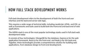MERN-STACK presentation ppt on mern stac | PPTX