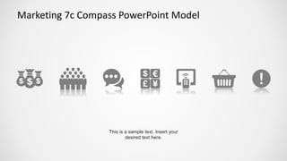 Marketing 7c Compass PowerPoint Model 
This is a sample text. Insert your desired text here.  