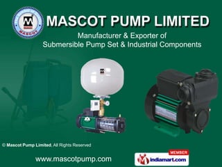 Manufacturer & Exporter of  Submersible Pump Set & Industrial Components 