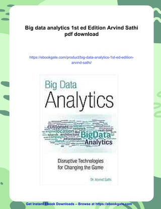 Big data analytics 1st ed Edition Arvind Sathi | PDF