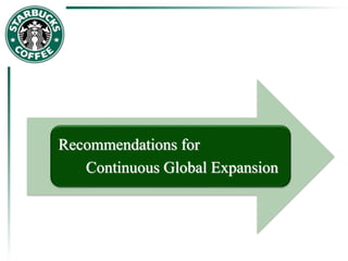 Recommendations for
Continuous Global Expansion
 