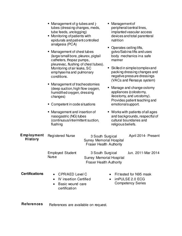 rn bsn resumes
