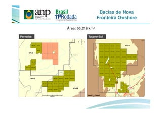 Bacias de Nova
Fronteira Onshore
Tucano-SulParnaíba
Área: 66.219 km2
 