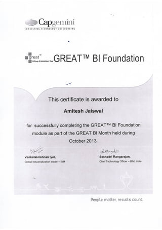 BI foundation certificate