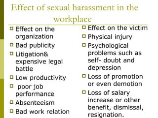 SEXUAL HARASSMENT  AT WORKPLACE