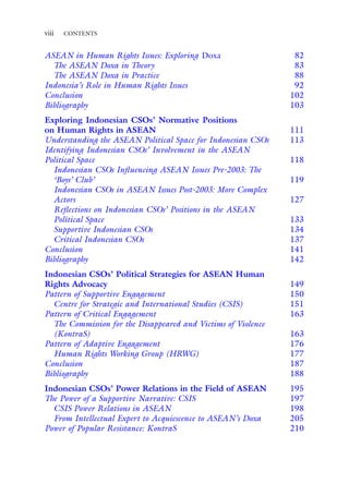 Indonesian Civil Society and Human Rights Advocacy in ASEAN: Power and ...
