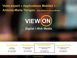 Savez-vous que les mobiles peuvent dialoguer avec un réseau d’écrans dynamiques  ?Prenez la main, pilotez votre communication Grâce à notre équipe d’experts et de créatifs, analysez la pertinence de votre stratégie multi canal et optez pour une communication digitale réussie.