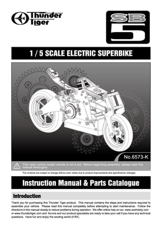 Manuale SB5 Pro Kit elettrica Competition