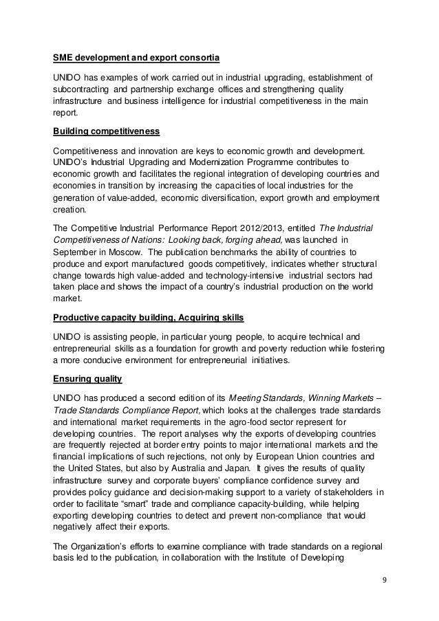 summary annual report sample