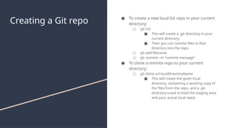 git presentation tutorial basics commands | PPTX