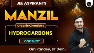 Organic Chemistry
HYDROCARBONS
ONE SHOT
Om Pandey, IIT Delhi
JEE ASPIRANTS
 