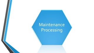 Maintenance
Processing
 
